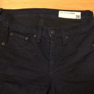 Dark Rag and Bone jeans with zipper